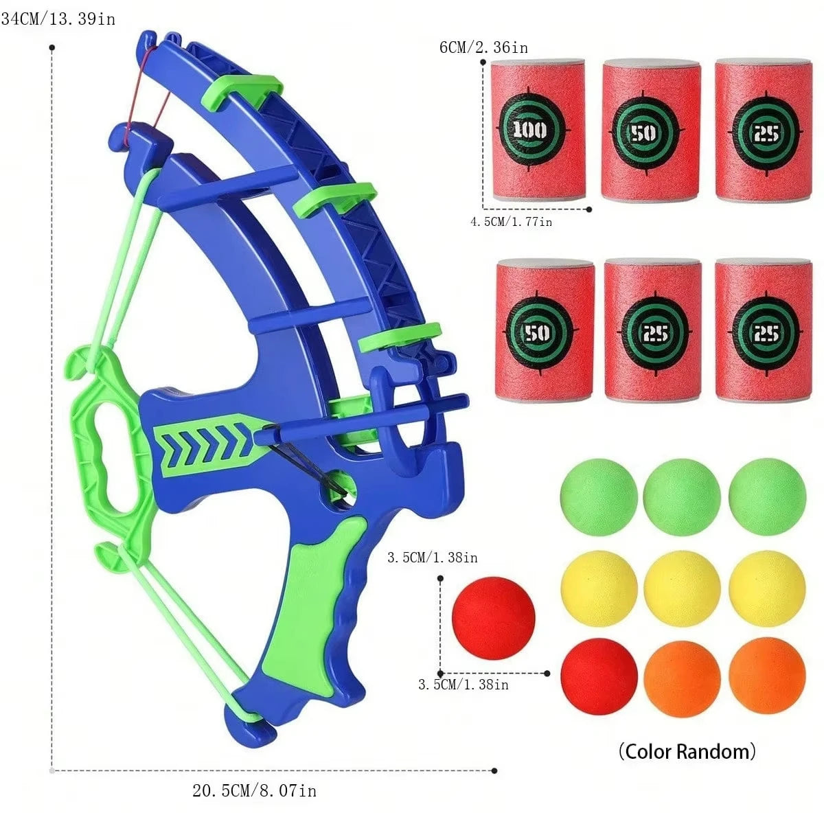 Slingshot Target Sticky Ball Bow Target Montessori Educational Toy Arrow Set Throw Sport Outdoor Fidget Game