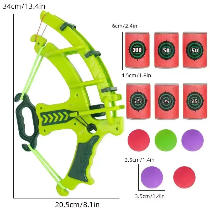 Slingshot Target Sticky Ball Bow Target Montessori Educational Toy Arrow Set Throw Sport Outdoor Fidget Game